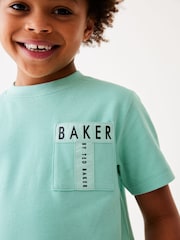 Baker by Ted Baker Nylon Pocket 100% Cotton T-Shirt - Image 3 of 8