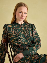 Joules Rosa Green Printed Maxi Shirt Dress - Image 3 of 8