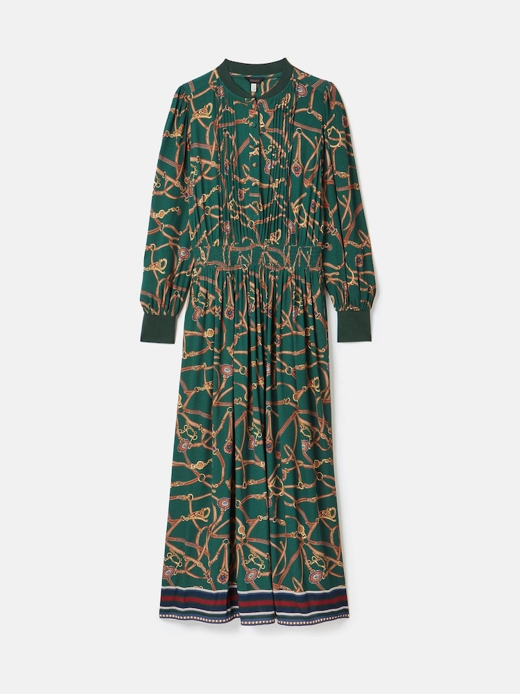 Joules Rosa Green Printed Maxi Shirt Dress - Image 8 of 8