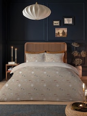 Copenhagen Home Beige Foraging Mushrooms Duvet Cover and Pillowcase Set - Image 3 of 3