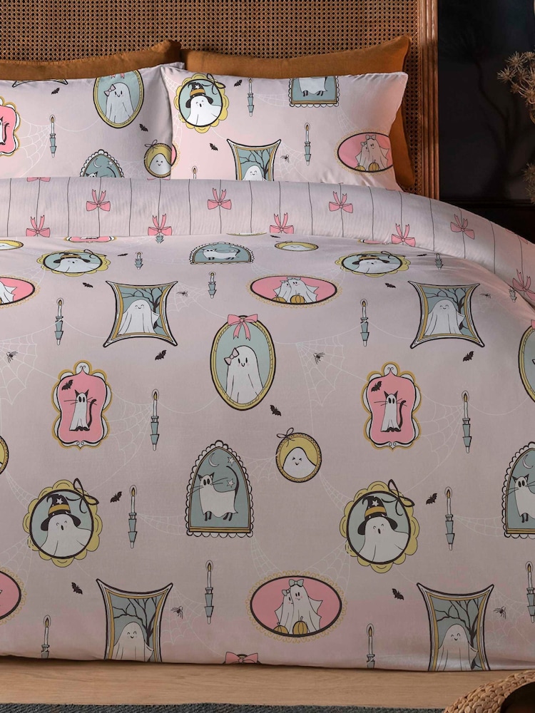 Copenhagen Home Pink Foraging Mushrooms Duvet Cover and Pillowcase Set - Image 1 of 2 Copenhagen Home Pink Foraging Mushrooms Duvet Cover and Pillowcase Set - Image 1 of 2