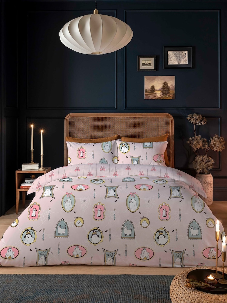 Copenhagen Home Pink Foraging Mushrooms Duvet Cover and Pillowcase Set - Image 2 of 2 Copenhagen Home Pink Foraging Mushrooms Duvet Cover and Pillowcase Set - Image 2 of 2