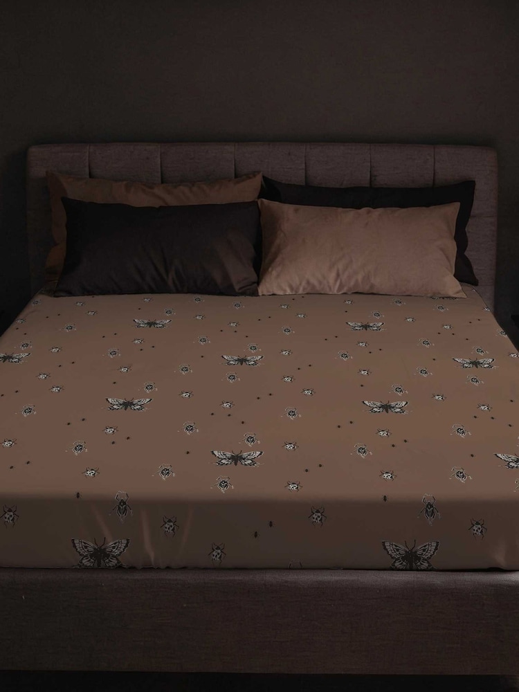 Copenhagen Home Mocha Halloween Pendle Fitted Sheet - Image 2 of 3 Copenhagen Home Mocha Halloween Pendle Fitted Sheet - Image 2 of 3