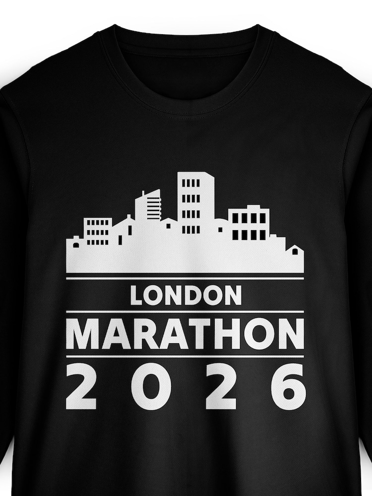 Personalised 'City' Marathon Black Long Sleeve T-Shirt By StitchStyle. - Image 4 of 4