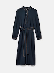 Joules Thea Navy Ponte Long Sleeve Dress - Image 6 of 6