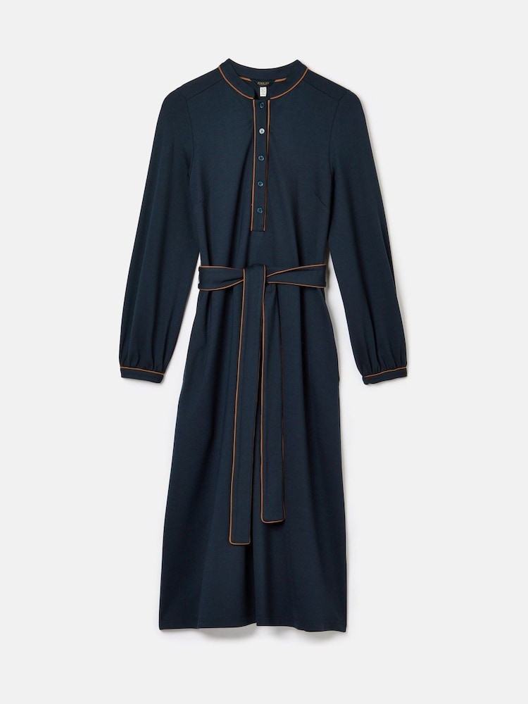 Joules Thea Navy Ponte Long Sleeve Dress - Image 6 of 6