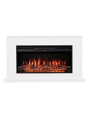 Be Modern Ash White Salehurst Grande Large Electric Fireplace - Image 2 of 5