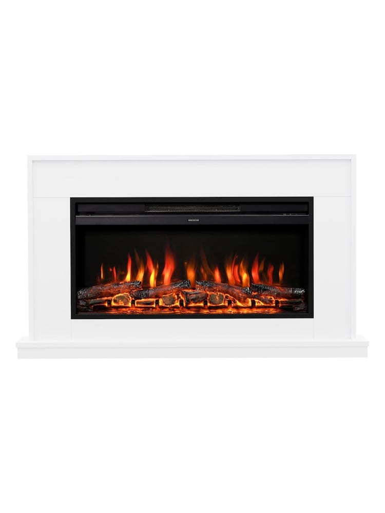 Be Modern Ash White Salehurst Grande Large Electric Fireplace - Image 2 of 5