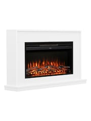 Be Modern Ash White Salehurst Grande Large Electric Fireplace - Image 5 of 5