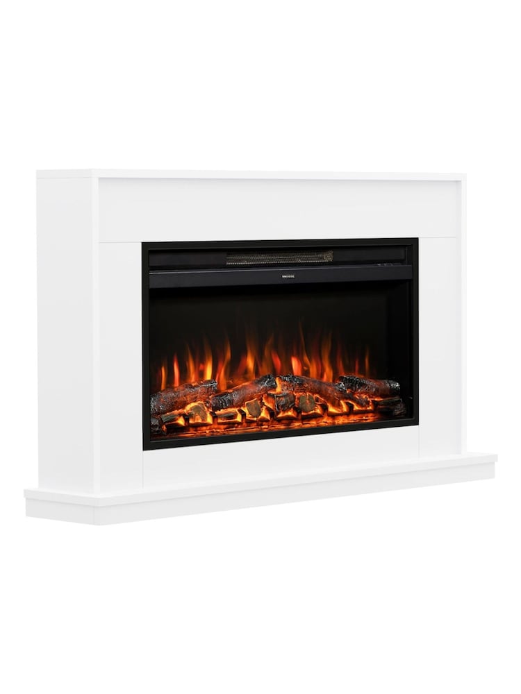 Be Modern Ash White Salehurst Grande Large Electric Fireplace - Image 5 of 5
