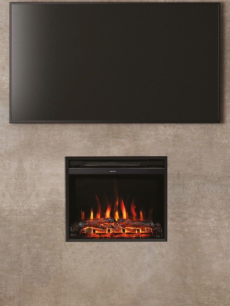 Be Modern Black Rodwell 22" Inset Wall Mounted Electric Fire - Image 1 of 6 Be Modern Black Rodwell 22" Inset Wall Mounted Electric Fire - Image 1 of 6