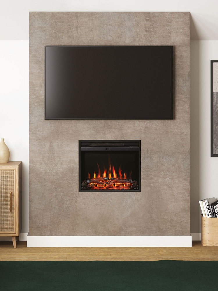 Be Modern Black Rodwell 22" Inset Wall Mounted Electric Fire - Image 2 of 6 Be Modern Black Rodwell 22" Inset Wall Mounted Electric Fire - Image 2 of 6
