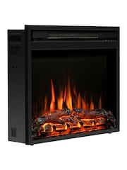 Be Modern Black Rodwell 22" Inset Wall Mounted Electric Fire - Image 5 of 6