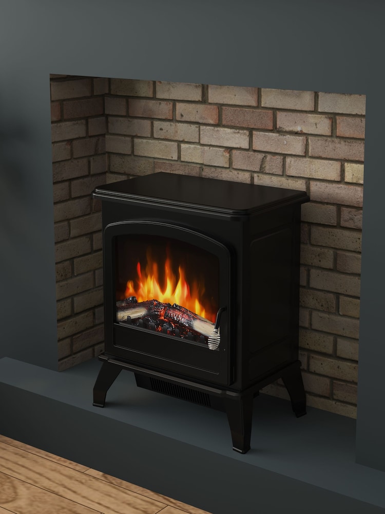 Be Modern Black Throwpoint Electric Stove Log Bed - Image 1 of 6