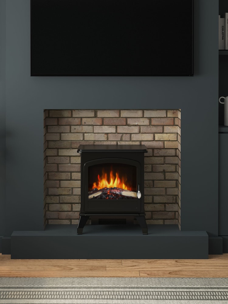 Be Modern Black Throwpoint Electric Stove Log Bed - Image 2 of 6
