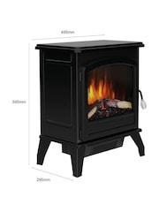 Be Modern Black Throwpoint Electric Stove Log Bed - Image 4 of 6