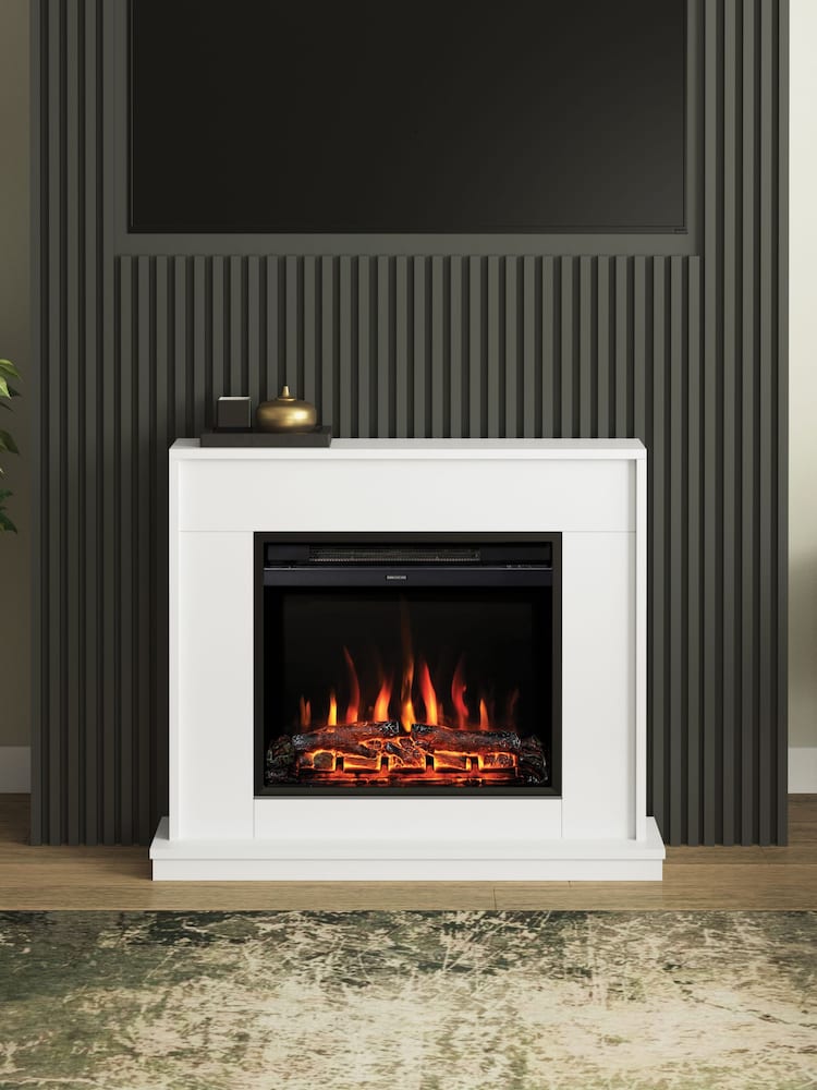 Be Modern Ash White Salehurst Electric Fireplace - Image 1 of 6 Be Modern Ash White Salehurst Electric Fireplace - Image 1 of 6