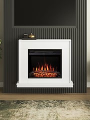 Be Modern Ash White Salehurst Electric Fireplace - Image 2 of 6