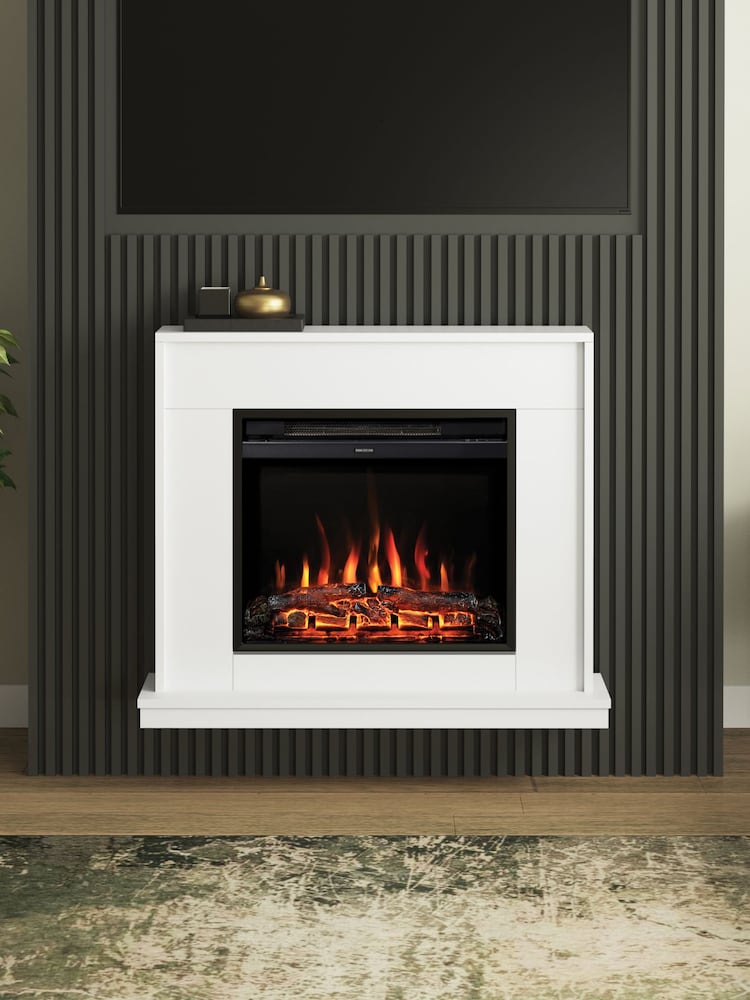 Be Modern Ash White Salehurst Electric Fireplace - Image 2 of 6 Be Modern Ash White Salehurst Electric Fireplace - Image 2 of 6
