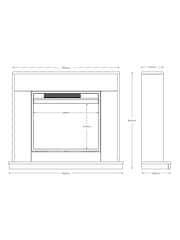 Be Modern Ash White Salehurst Electric Fireplace - Image 4 of 6