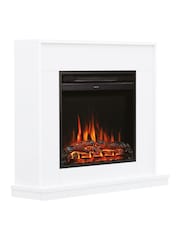 Be Modern Ash White Salehurst Electric Fireplace - Image 5 of 6