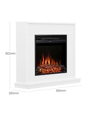 Be Modern Ash White Salehurst Electric Fireplace - Image 6 of 6