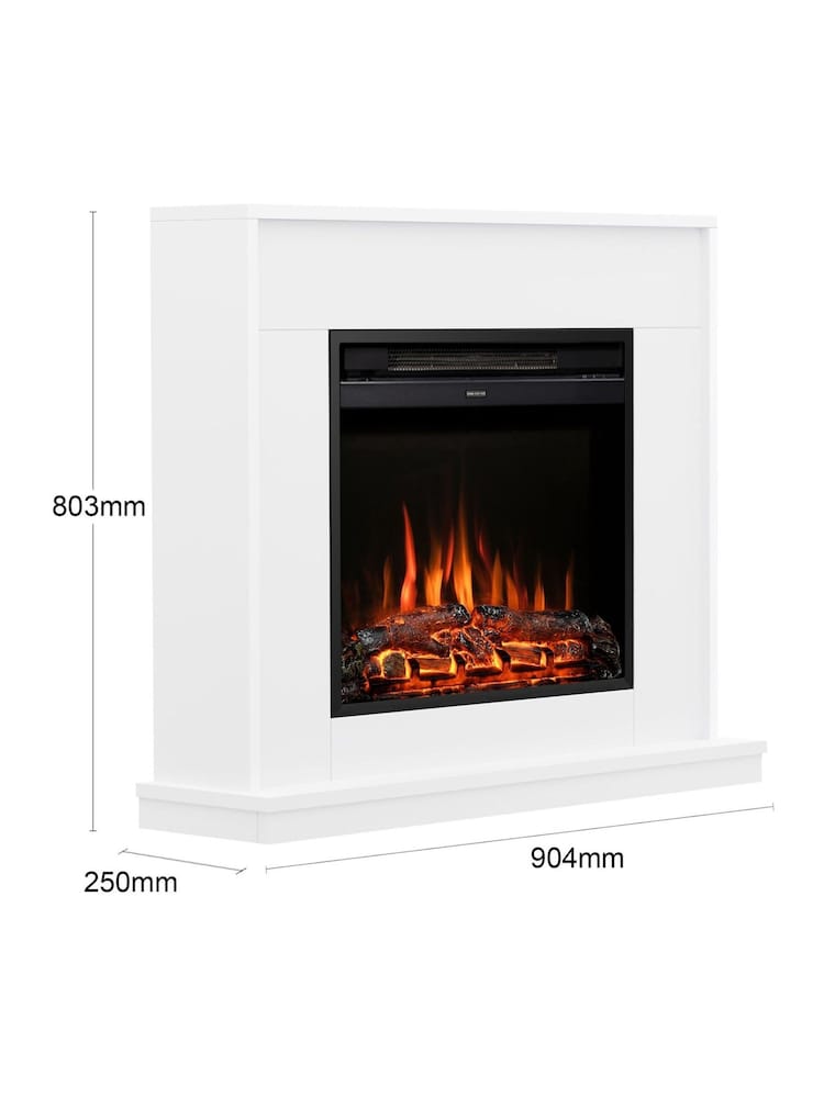Be Modern Ash White Salehurst Electric Fireplace - Image 6 of 6 Be Modern Ash White Salehurst Electric Fireplace - Image 6 of 6