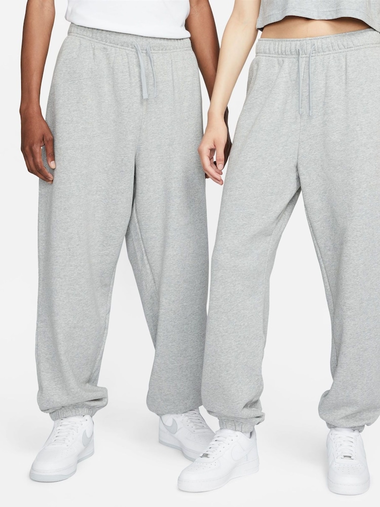 Nike Grey Oversized Mid Rise Club Fleece Sweatpants - Image 3 of 6