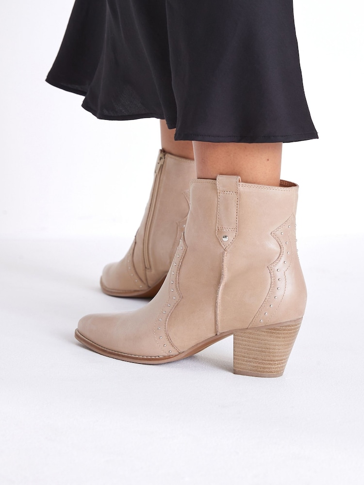 Nude Forever Comfort® Leather Cowboy/Western Boots - Image 3 of 5