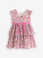 Laura Ashley Purple Ancroft Bow Detail Prom Dress - Image 8 of 10
