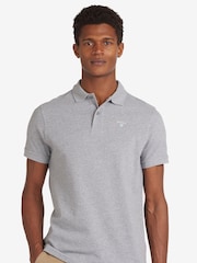 Barbour Grey 100% Cotton Sports Polo Shirt - Image 1 of 3
