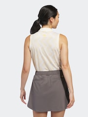 adidas Golf Womens Ultimate365 Ottoman Printed Sleeveless Polo Blouse - Image 2 of 7