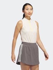 adidas Golf Womens Ultimate365 Ottoman Printed Sleeveless Polo Blouse - Image 4 of 7