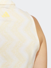 adidas Golf Womens Ultimate365 Ottoman Printed Sleeveless Polo Blouse - Image 6 of 7