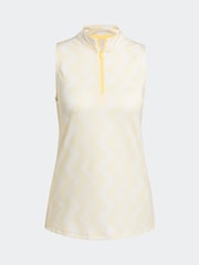 adidas Golf Womens Ultimate365 Ottoman Printed Sleeveless Polo Blouse - Image 7 of 7
