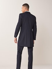 Navy Blue Slim Fit Morning Suit Jacket - Image 3 of 6