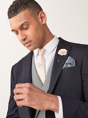 Navy Blue Slim Fit Morning Suit Jacket - Image 5 of 6