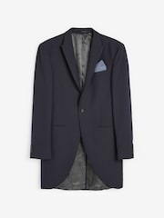 Navy Blue Slim Fit Morning Suit Jacket - Image 6 of 6