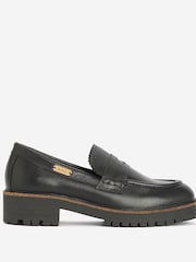 Barbour® Black Norma Leather Penny Loafers - Image 1 of 5