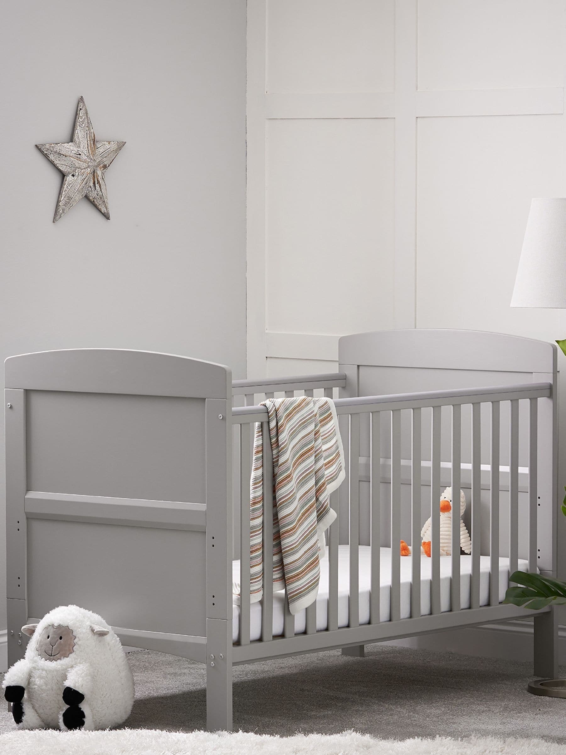 Obaby Grey Warm Grace Mini Cot Bed - Image 3