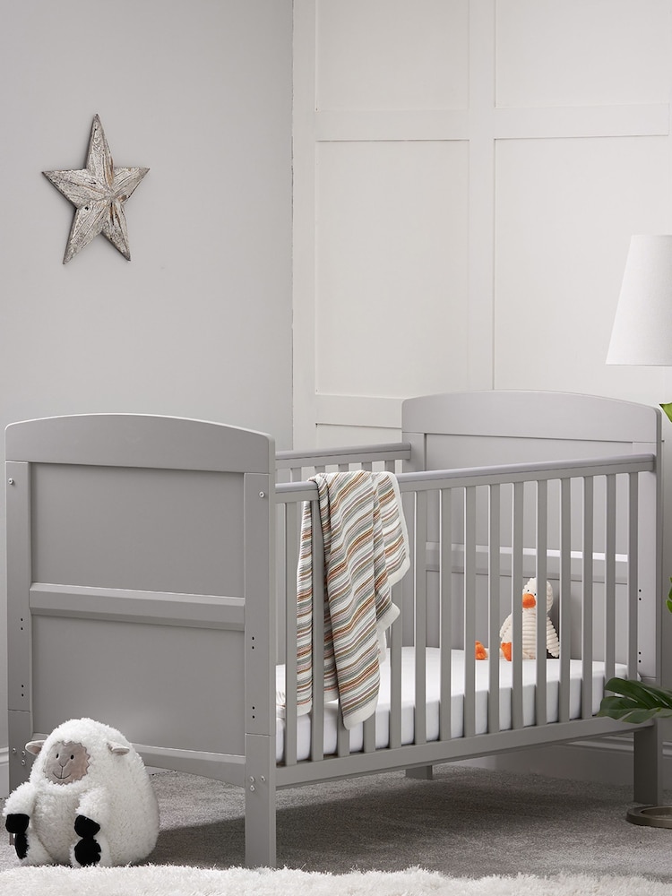 Obaby Grace Warm Grey Cot Bed - Image 1 of 7