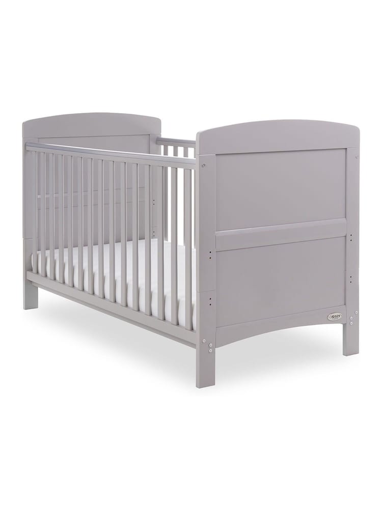 Obaby Grace Warm Grey Cot Bed - Image 2 of 7