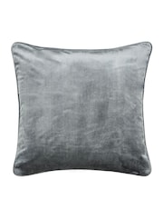 Helena Springfield Steel Grey Velvet Escala Cushion - Image 1 of 2