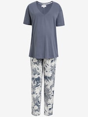Blue Palms Maternity Cotton Pyjamas - Image 6 of 8