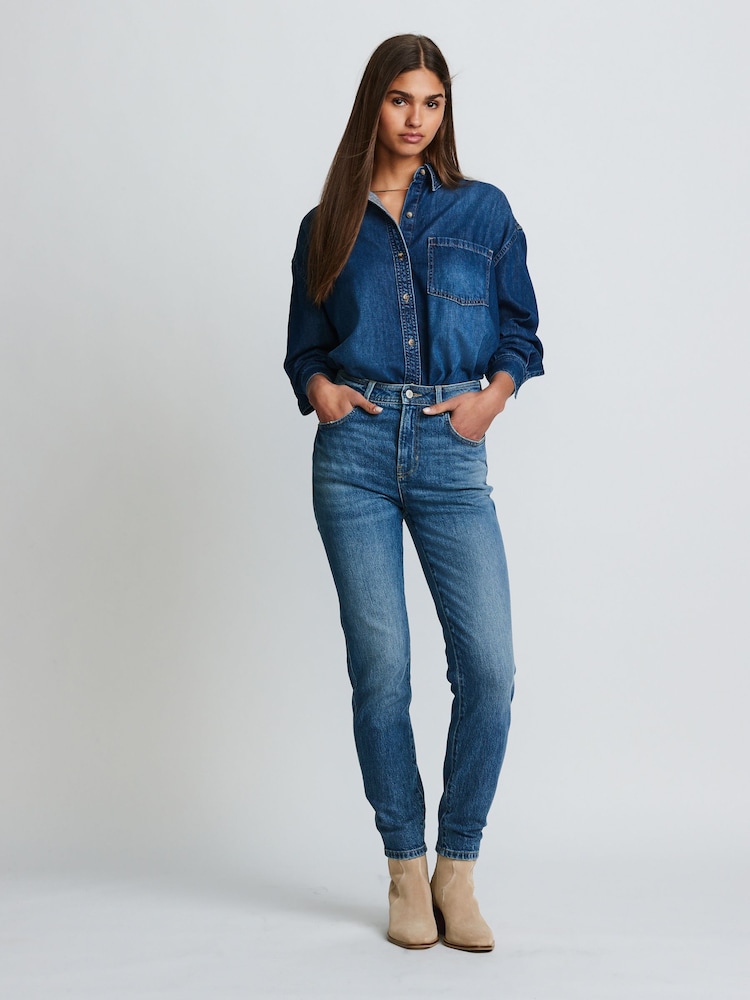 Dark Blue Mom Comfort Stretch Jeans - Image 1 of 6