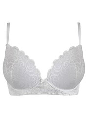 Pour Moi White Padded Romance Moulded Plunge Push Up Bra - Image 4 of 5