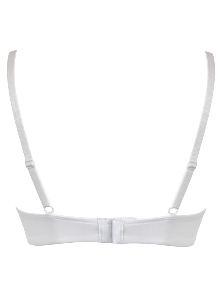 Pour Moi White Padded Romance Moulded Plunge Push Up Bra - Image 5 of 5