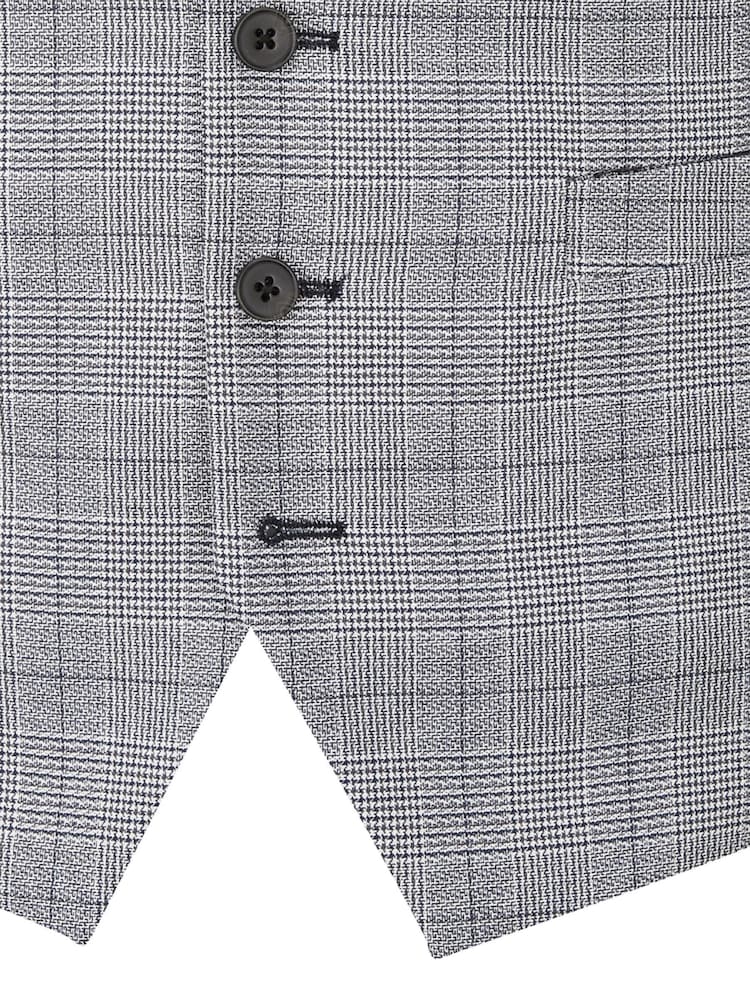 Gris - Botonadura sencilla - Skopes Double Breasted Scoop Anello Suit Waistcoat - Imagen 5 de 5