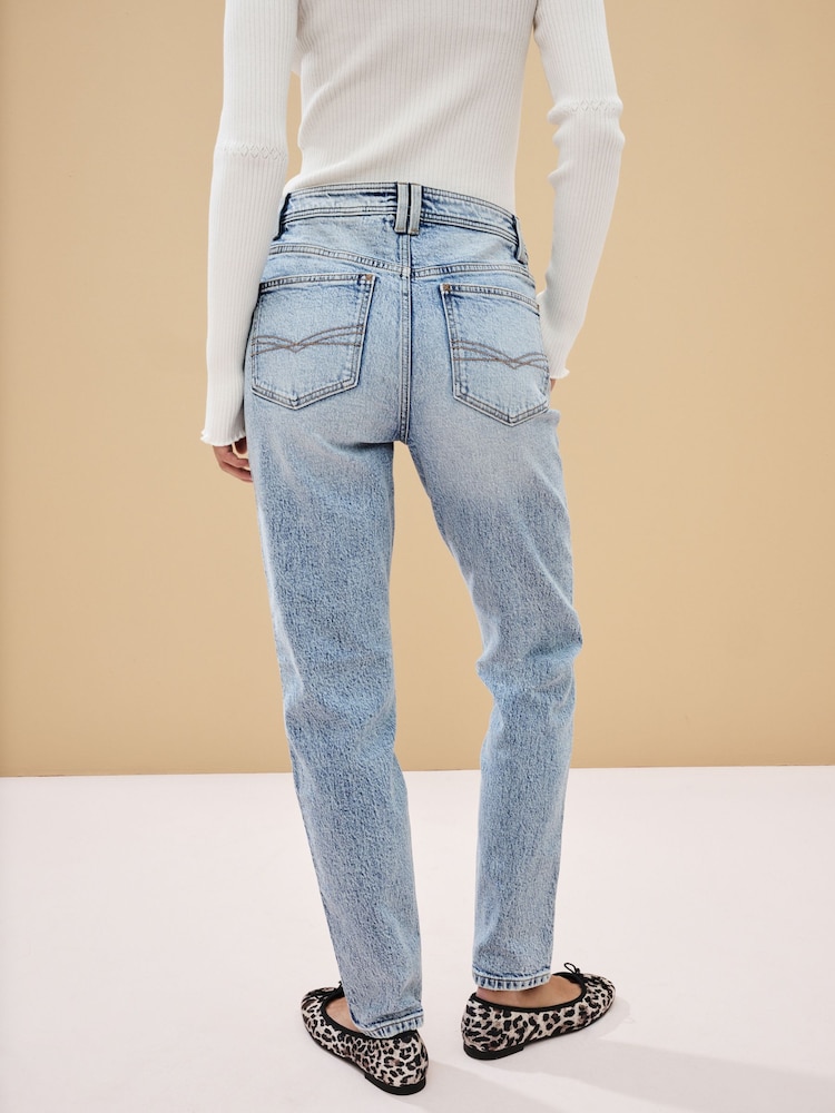 Bleach Wash Mom Comfort Stretch Jeans - Image 2 of 5