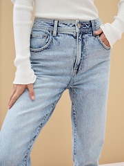Bleach Wash Mom Comfort Stretch Jeans - Image 3 of 5